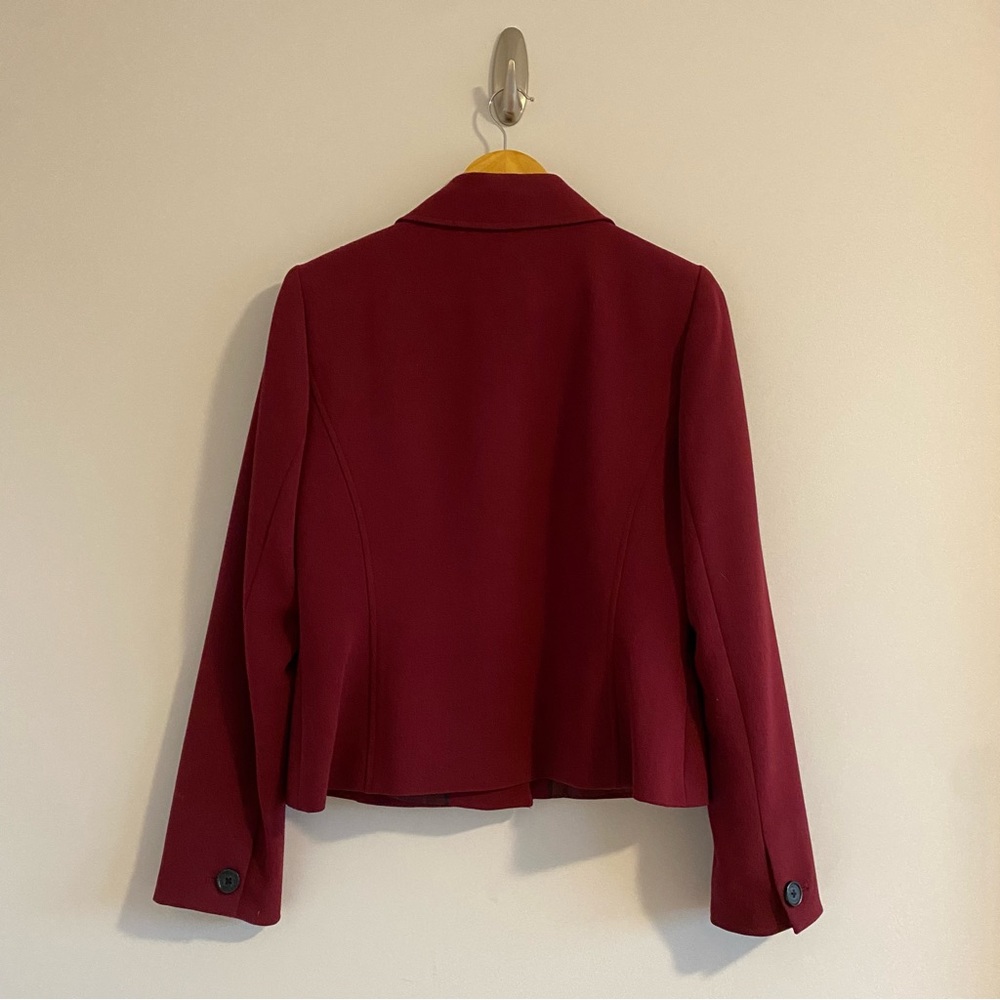 Karl Lagerfeld Paris Burgundy Blazer Size 10 - Picture 2 of 6